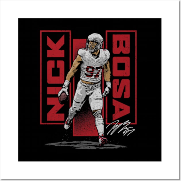 Nick Bosa San Francisco Vertical Wall Art by ClarityMacaws